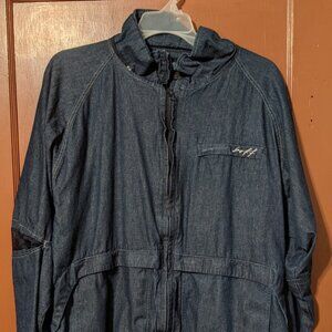 VINTAGE BOFF DENIM LOOK JACKET-SIZE LARGE-MISSING HOOD-MENS